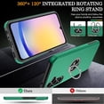 thumbnail image 3 of for Samsung Galaxy A25 5G Phone Case with Screen Protector×2Pcs, Galaxy A25 5G Case with 360°Magnetic Ring Holder Kickstand Phone Case for Samsung A25 5G Case,Green, 3 of 14
