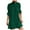 Green sundress for women, variant on Wenini Sundresses for Women Fashion Lantern Sleeve Smocked Loose Tshirt Mini Sundresses Formal Half High Neck Elbow-Length Solid Short Summer Dress Green l