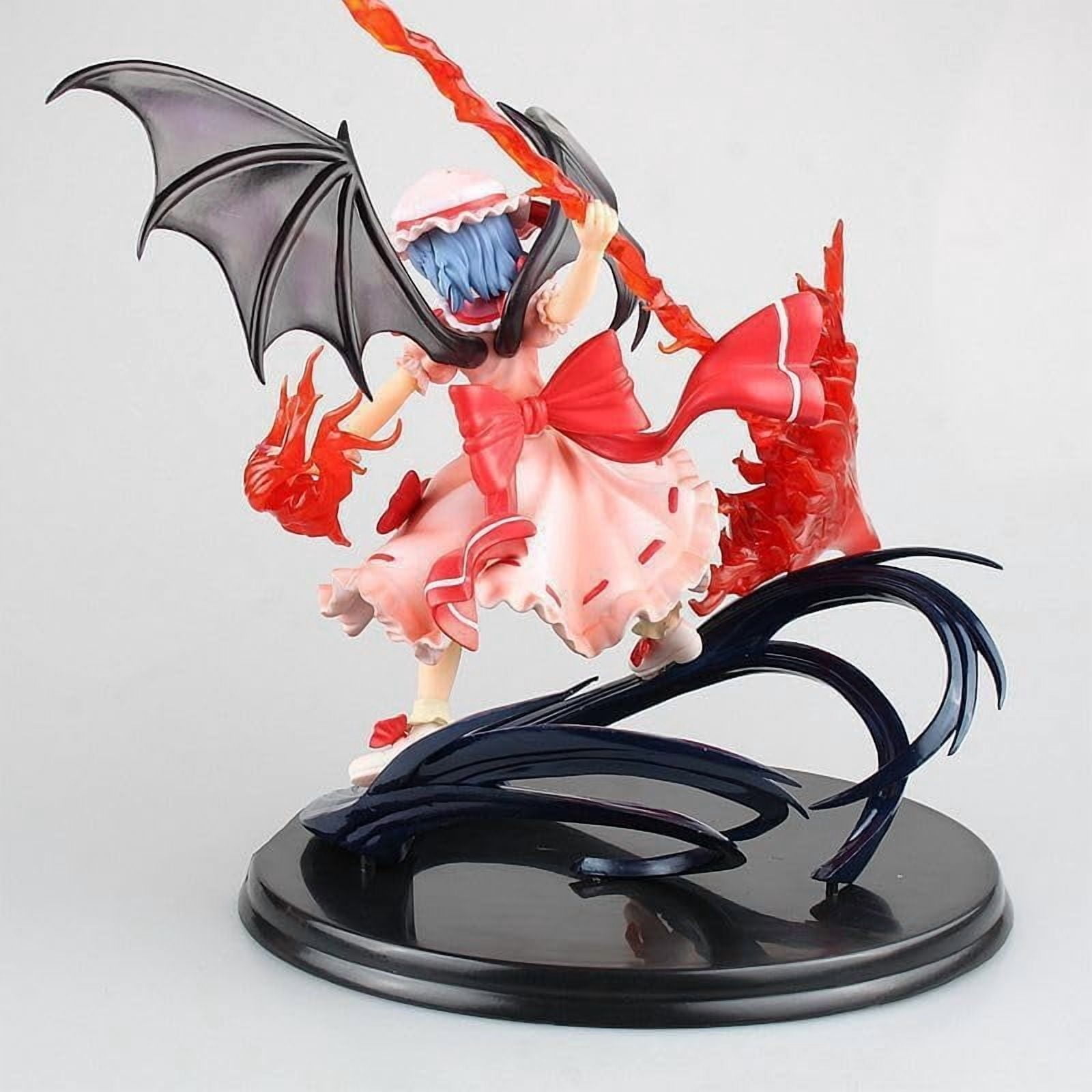 Remilia Figure, Standing Magic Gun Remilia Scarlet Anime Figures 22cm/8.7inch Handmade PVC Game Character Model Statue Collectible Craft Gift