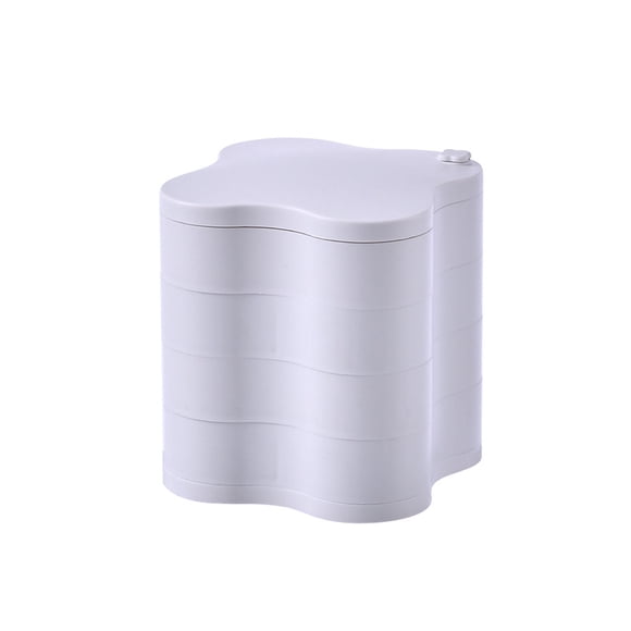 Caja de almacenamiento de joyas antioxidante, caja de joyería de mano for pendientes, collares, caja de almacenamiento giratoria portátil de múltiples capas