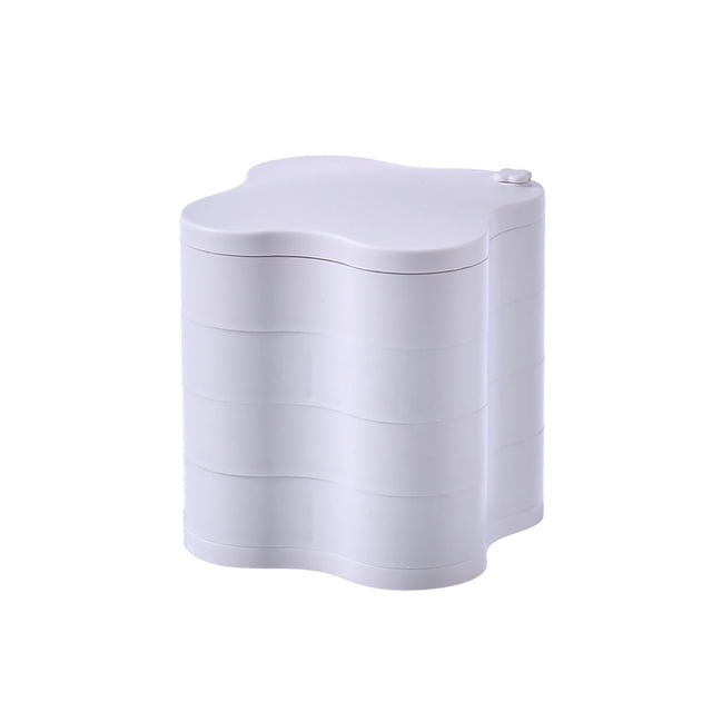 Caja de almacenamiento de joyas antioxidante, caja de joyería de mano for pendientes, collares, caja de almacenamiento giratoria portátil de múltiples capas