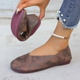 thumbnail image 2 of Gpaecead Women's Barefoot Ballet Flats Faux Leather Wide Toe Soft Sole Minimalist Slip On Comfortable Walking Shoes, Brown, 2 of 8