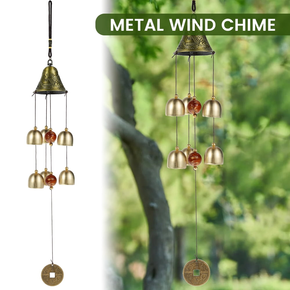 Metal Fish Wind Chimes Bell Outdoor Garden Yard Home Hanging Decor Feng Shui