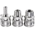 thumbnail image 2 of 2 Pcs 1/2 NPT Thread / Barb Hose Female Quick Disconnect Fittings Connector Food Grade For Home Beer Brewing 304 Stainless Steel, 2 of 3