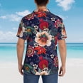 thumbnail image 4 of Pofeuu Paisley2 Print Hawaiian Shirt for Men Sleeves Casual Button Down Summer Beach Dress Shirts T-Shirts,X-Large, 4 of 7