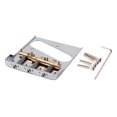 thumbnail image 1 of Chrome Vintage Guitar Bridge Double Long Notched Sand Blasting Surface Brass Saddle Compatible with Tl Guitar Bridge Parts, 1 of 4