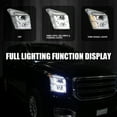 thumbnail image 3 of Spec-D Tuning Chrome LED & Turn Signal Projector Headlights Compatible with 2015-2018 GMC Yukon/Yukon XL, Left + Right Pair Headlamps Assembly, 3 of 6