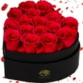 thumbnail image 1 of Caja con forma de corazón Preserved Roses Forever Flowers, 16 unidades, 1 of 7