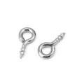 thumbnail image 3 of BA057 - 100 pcs. 304 Stainless Steel Silver Tone Screw Eyes Bails Top Drilled - 8mm x 4mm - Tarnish Resistant!, 3 of 3