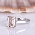 thumbnail image 3 of HeartsAndYou 1.2ct Natural Peach Morganite Bridal Engagement Ring 100% 14k SOLID White Gold, 3 of 9