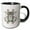 Black/White, variant on 3drose, Letter M- White Rabbits Monogram with Shells and Crown, 11oz Two-tone Red Mug