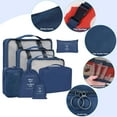 thumbnail image 4 of 9 Set Packing Cubes for Travel, Durable Luggage Organizer Set with Hanging Toiletry Bag & Shoe Bag, Perfect Gift for Women Mom, Vacation Essentials for Travel (Navy Blue), 4 of 8