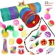 thumbnail image 1 of Juego de combinación de juguetes para gatos, divertido palo para gatos, arcoíris, tres canales, suministros para gatos, juego de 22 piezas, 1 of 5