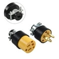 Verolina 1 Male & 1 Female Replacement Electrical Plug Ends 3 Prong