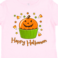 thumbnail image 4 of Inktastic Happy Halloween- cute pumpkin cupcake Boys or Girls Toddler T-Shirt, 4 of 5