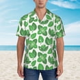 thumbnail image 2 of Disketp Green Leaves Hawaiian Shirts for Men,Mens Casual Short Sleeve Button Down Shirts Beach Shirt,3X-Large, 2 of 7