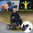 thumbnail image 6 of Segmart Lightweight Electric Wheelchairs for Adults, Segmart Compact Foldable Power Wheelchair with Memory Gel Seat Cushion, 20AH Battery, Intelligent Control system, Black, 6 of 13