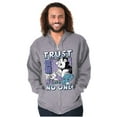thumbnail image 4 of The Smurfs Cool Kanji Trust No One Zip Hoodie Sweatshirt Men Brisco Brands M, 4 of 6