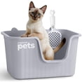 thumbnail image 1 of Arenero para Gato ESQUIMAL Gris Paredes Altas con Pala, 1 of 6