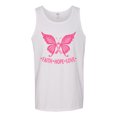 thumbnail image 2 of Wild Bobby, Butterfly Pink Ribbon Faith Hope Love, Breast Cancer Awareness, Men Graphic Tank Top, White, XX-Large, 2 of 5