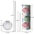 thumbnail image 5 of 20oz Colorful Fall Pumpkins Pattern Skinny Tumblers Stainless Steel Tumbler with Lid and Straw,Vacuum Insulated Double Wall Travel Tumbler Cups with Cleaning Brush for Coffee,Tea, 5 of 6