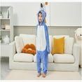 thumbnail image 3 of Kids One Piece Flannel Zip Cosplay Animal Costume Pajamas Home Clothing, 3 of 7