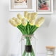 thumbnail image 3 of 8 piezas de pegamento suave, tulipán individual, flor artificial, flor falsa, modelo de casa, decoración de tulipán, 3 of 5