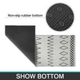 thumbnail image 7 of 2-Piece Boho Kitchen Mat Set - Non-Skid, Absorbent Modern Farmhouse Rugs with Moroccan Design - Rubber Bottom for Durability, Great for Kitchen Decor (Black, 17x47+17x30), 7 of 7