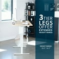 thumbnail image 6 of VIVO Electric 71” x 30” Stand Up Desk, Light Wood Table Top, White Frame, 6 of 8