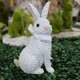 thumbnail image 1 of Decoraciones de Pascua, Adornos de Pascua, Regalos de Pascua, Adornos de jardín de conejo, Esculturas decorativas de resina para exteriores, Conejo tejido de resina, 1 of 6