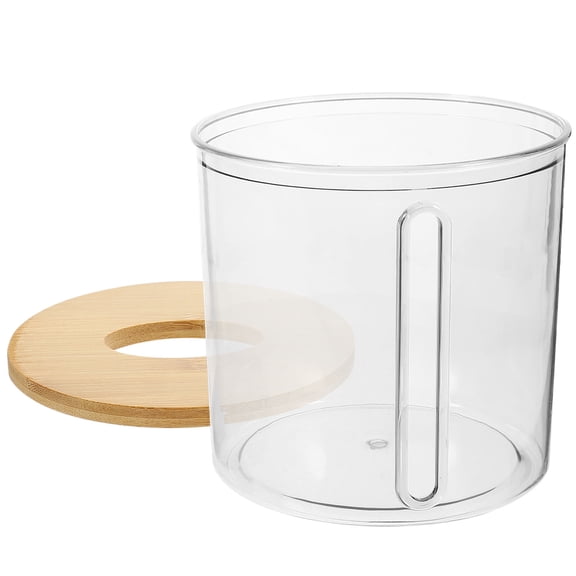 Raindrops Round Tissue Box with Lid - Stylish Toilet Paper Holder Container for Bathroom, Office, and Travel Convenience
