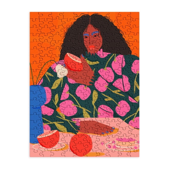 Society6 Isabelahumphrey Still Life With A Woman With Dessert And Fruit 200 Piece Jigsaw Puzzle