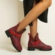 thumbnail image 1 of Botas cortas de invierno Wmkox8yii Mujer Cabeza Redonda Tacones Bajos Hebillas Metal, 1 of 9