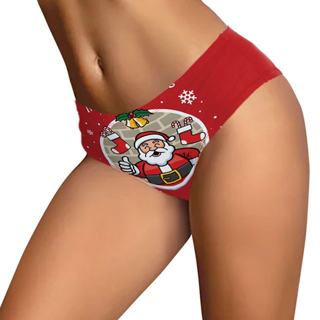 WILLBEST Calzones Niña Calzoncillos Sexy Con Estampado Navideño Calzoncillos De Dibujos Animados Calzoncillos Con Estampado Digital