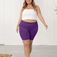 thumbnail image 5 of Clearance! Delayuji Athletic Shorts Sequin Shorts for Women Plus Size Lightweight Biker Shorts Summer Elastic Waist Shorts Workout Leggings Shorts 2025 Xl Purple, 5 of 9