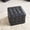 Black, variant on Genuine Leather Tufted Ottoman, Modern Square Footstool with Biscuit Tufting & Solid Wood Frame for Living Room Bedroom, Black