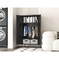 thumbnail image 2 of Metal Wardrobe Coat Cabinet with Adjustable Shelves and Hanging Rod,Storage Closet Locker for Bedroom,Kids Room,Office, Home, School,Almirah for Clothes,Blanket., 2 of 11