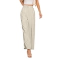 thumbnail image 1 of Pantalones anchos FUNYYZO pantalones de negocios de cintura alta para mujer, 1 of 6
