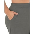 thumbnail image 4 of Athletic Works Women's Plus French Terry Athleisure Capri Jogger Pants, size 1X-5X, 4 of 10