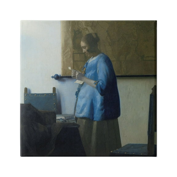 Stupell Industries Woman Reading a Letter Johannes Vermeer Classical Painting Painting Gallery Wrapped Canvas Print Wall Art, Design by one1000paintings