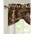 thumbnail image 2 of Vintage Style Coffee Beans Sugar Small Curtain Rod Pocket Short Curtains Home Decor Partition Cabinet Door Window Curtains, 2 of 6