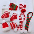 thumbnail image 4 of 10p Mini Knitting Scarf Socks Doll Scarf Brooch Sweater Pins Badge Collar Clothes Doll Accessories DIY Craft Christmas Ornaments, 4 of 4