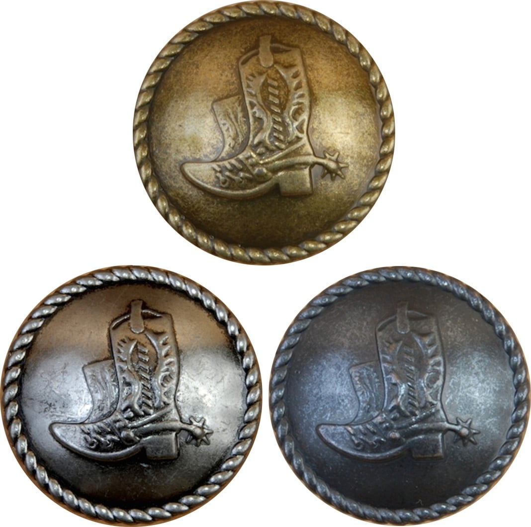 Set of 24 Boots with Rope Drawer Cabinet Knob in Old Silver