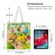thumbnail image 5 of Katuri Bolso de tela con estampado de lienzo para mujer, bolsa de compras reutilizable y estética, con cremallera interior, regalo para mujer,40*45cm., 5 of 6