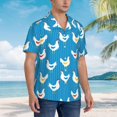 thumbnail image 4 of Haiem Cartoon Chicken Printed Hawaiian Shirt for Men - Men’s Casual Beach Summer Shirts - Stretch Fabric with Modern Fit-Medium, 4 of 7