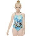 thumbnail image 3 of Cuphead Mugman Children's One-piece Swimwear Halterneck Swimsuit Summer Beach Girl's Bathing Suits Breathable Beachwear, 3 of 7