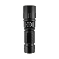 Flashlight LED High Powered Rechargeable Zoomable 5 Modes Super Bright Handheld Light for Outdoor Home Emergency Use, Black