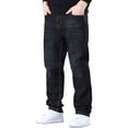 thumbnail image 5 of Blekii Mens Fleece Lined Straight Leg Jeans, Men's Fleece Lined Straight Leg Jeans, Stretch Casual Pants for Winter, Comfortable Warm Trousers Stretch Denim Casual Pants Winter Winter Wear, Casual, 5 of 9