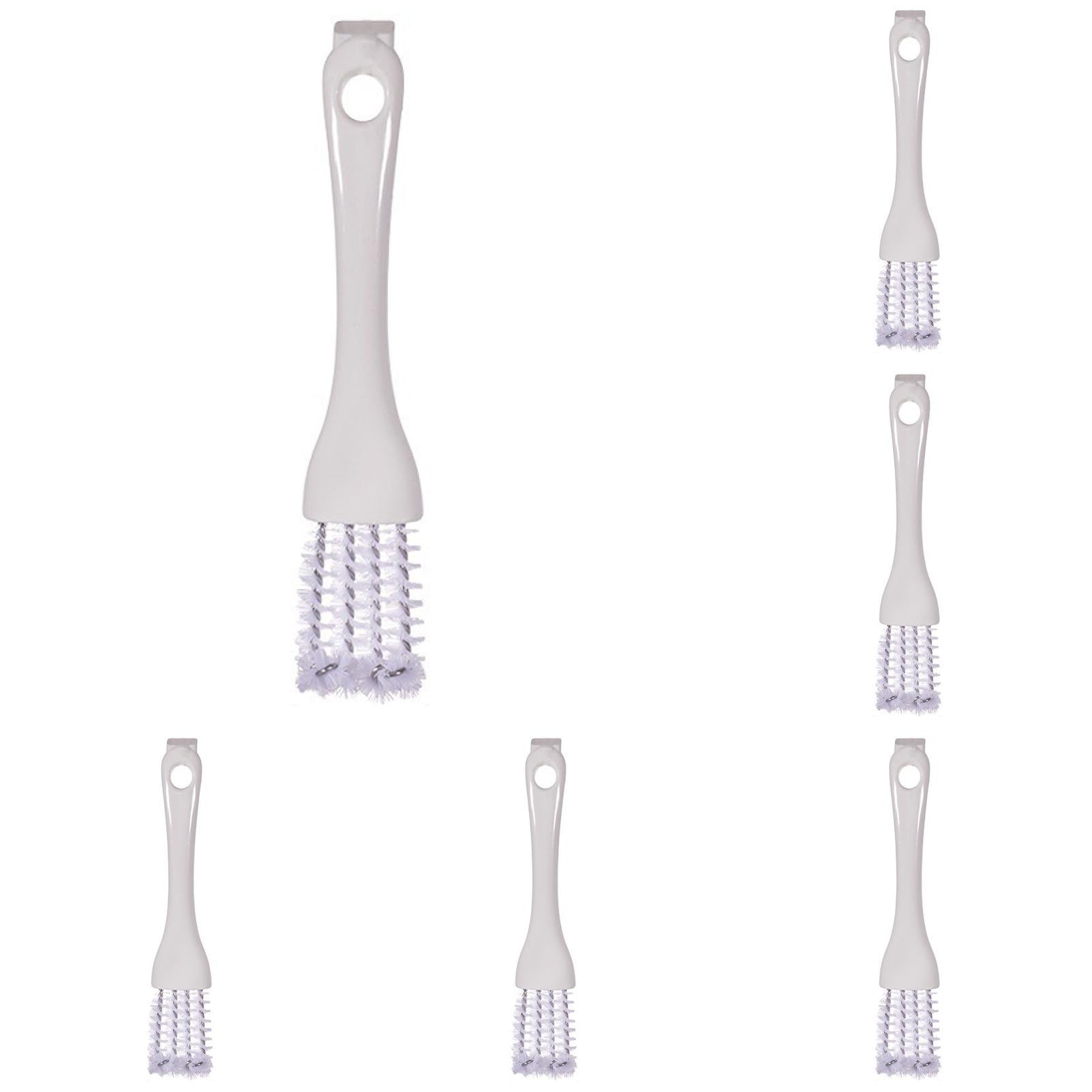 Bird Cage Brush With Long Handle & Shovel Easy Droppings Removal Brush For Kennel Parrot Perches Small Animal Cage Cleaning Cage 6PCS 17.5 cmx3.3 cm White 6 Packs