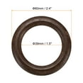thumbnail image 2 of Unique Bargains 60mm Natural Wooden Rings, 10 Pack Wood Ring Round Linking Rings Wood Loop Circle for Craft, Dark Brown, 2 of 8